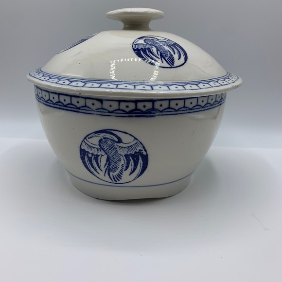 Kitchen Vintage Japanese Ceramic Rice Pot Bowl With Lid Poshmark